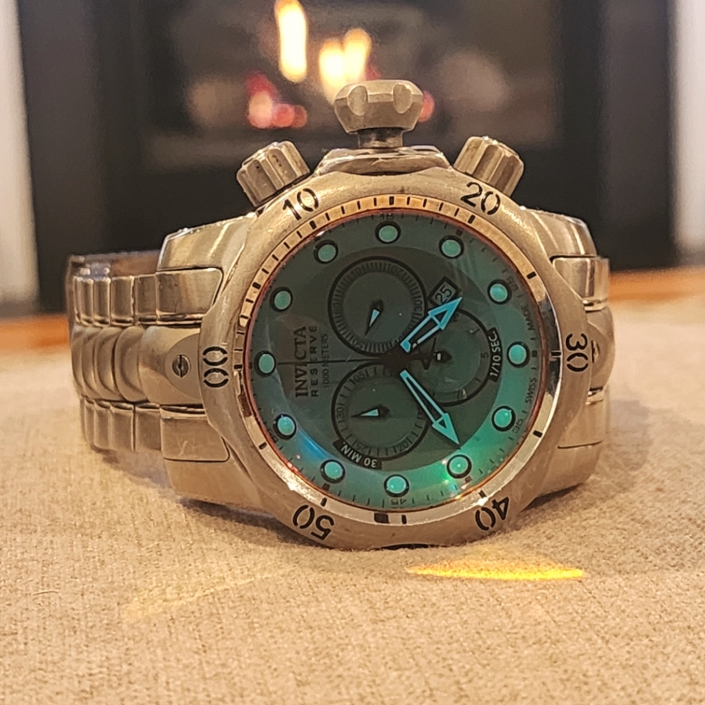 Invicta Men's Venom Reserve (0967) Chronograph Rose Tinted Crystal Watch